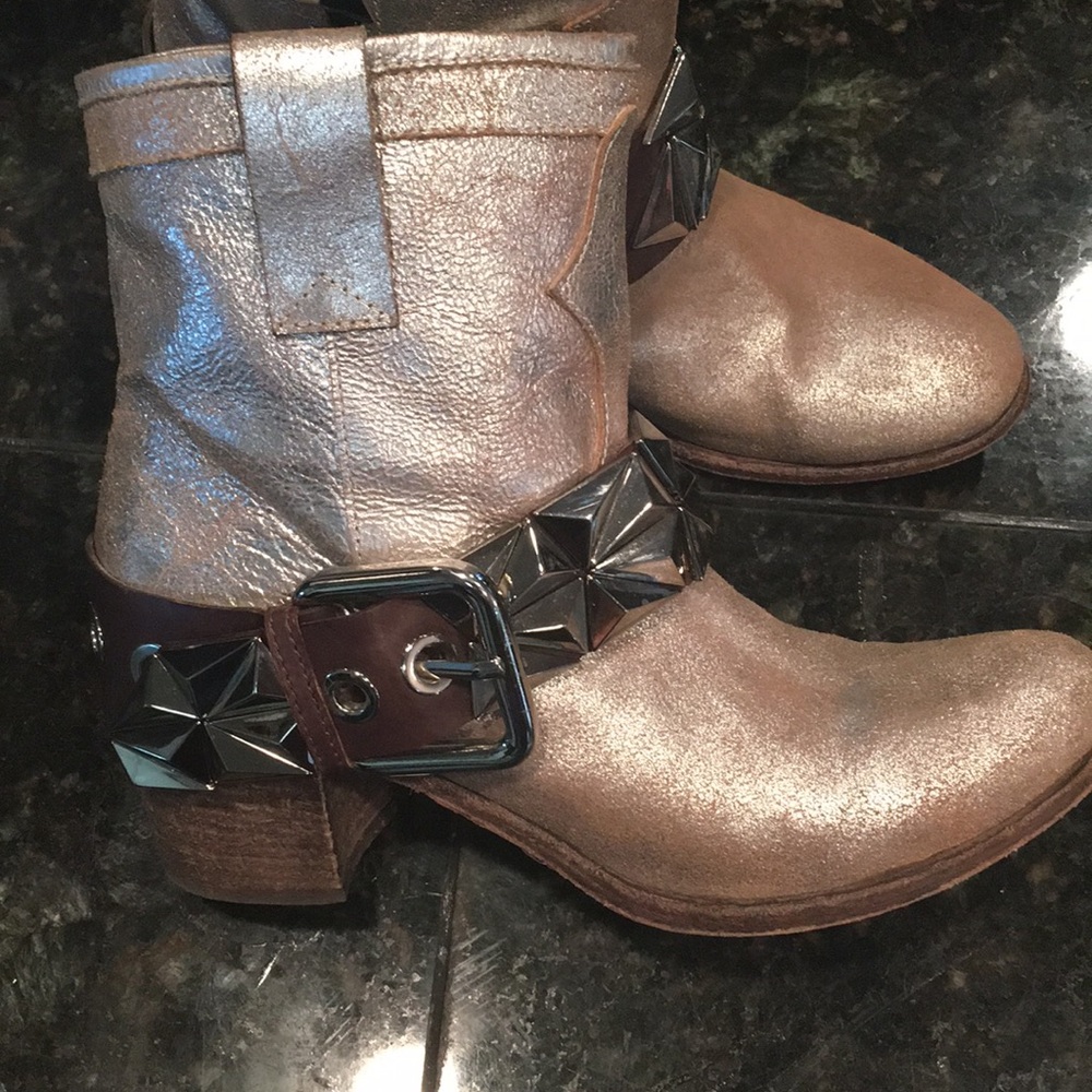 SOLD!!!!! Not available. luxury metallic booties